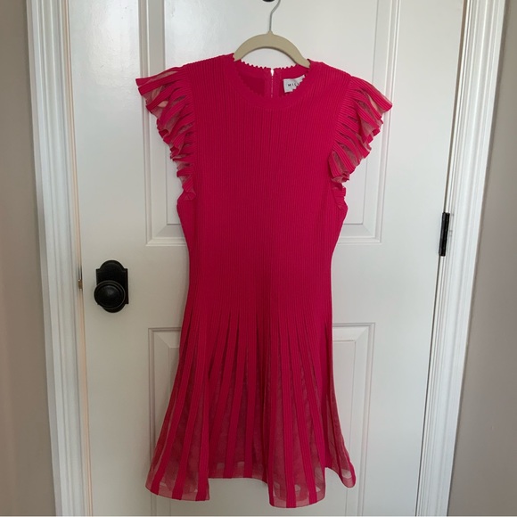 Milly Fuchsia Ruffle Sleeve Blouse - Picture 1 of 6